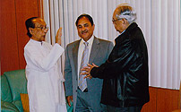 Exchanging greetings with late President Mohammad Zillur Rahman