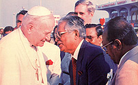 With Pope John Paul II